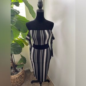 Matching Set Striped Top and Skirt